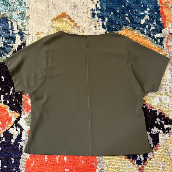 Set of 2 Uniqlo Drape Dolman Short-Sleeve Blouses, Black and Green, size Small - Picture 12 of 16